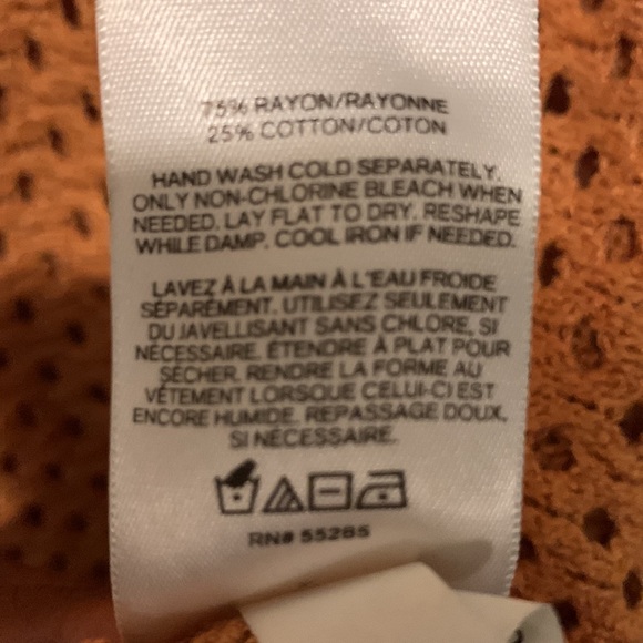 Express orange mesh sweater size small - Picture 4 of 5